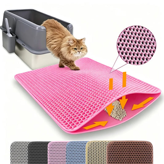 Durable Double Layer Non Slip Waterproof Cat Litter Mat