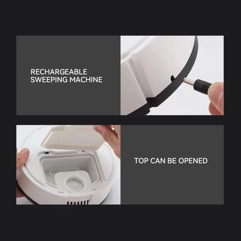 Automatic Electric Floor Vacuum Cleaner 3-in-1 1500Pa Sweeping Mop USB Rechargeable Wireless for Home And Office Use