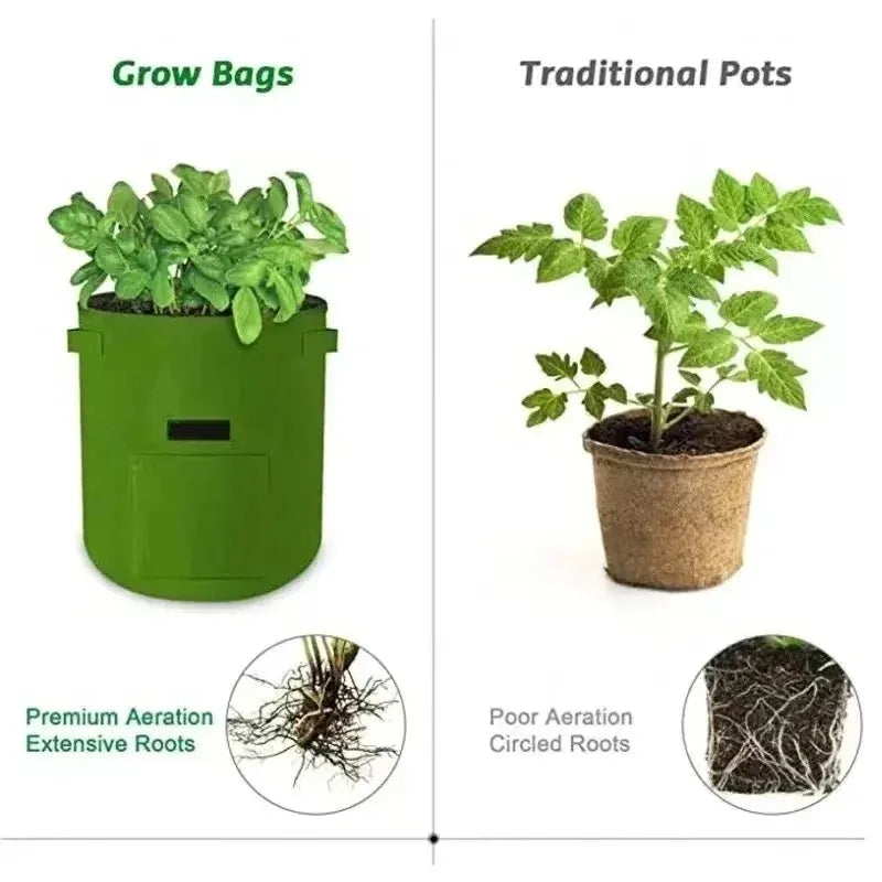 3Styles Felt plant grow bags nonwoven fabric garden potato pot greenhouse vegetable growing bags moisturizing vertical tools