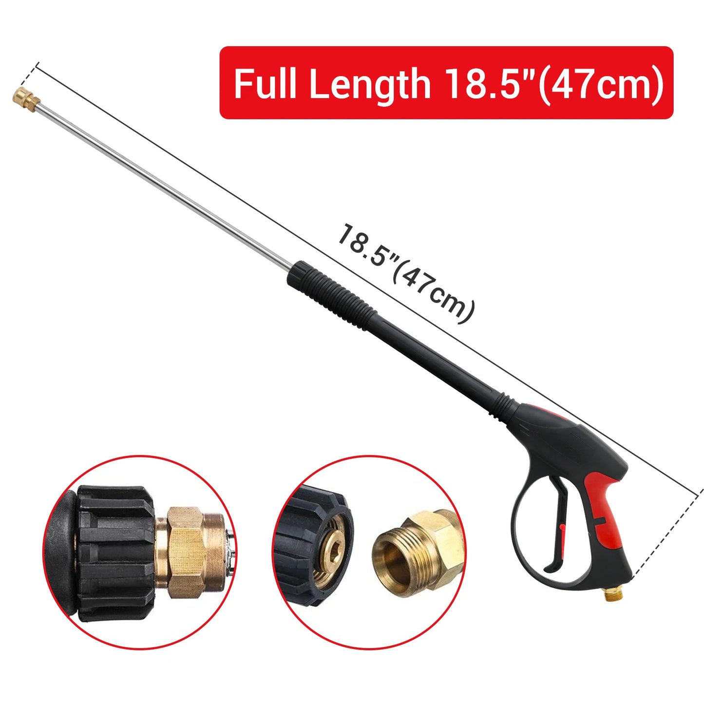 21V Electric Car Washer Gun Cordless 6-in-1 Nozzle High Pressure 900 PSI Brushless with 4.0Ah Battery for Car/House/Floor/Fence