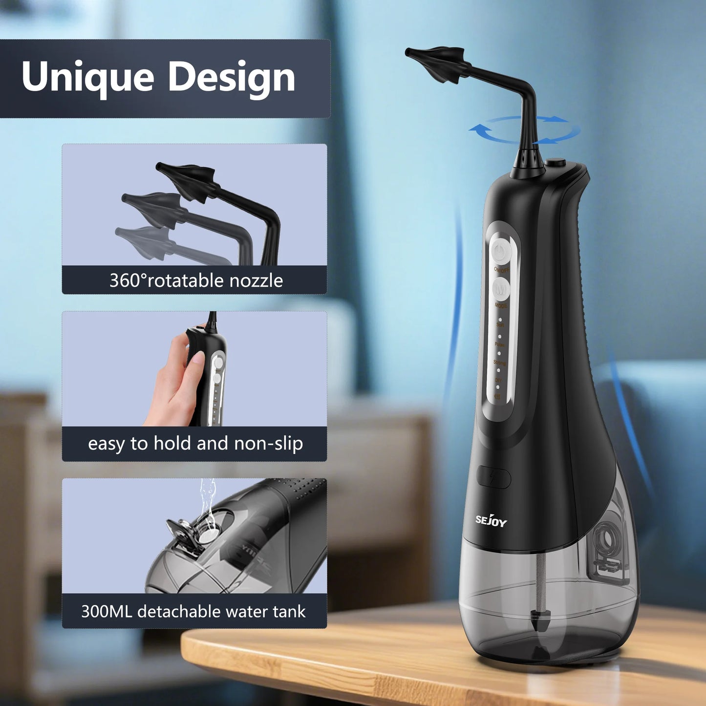 Ear Wax Removal Tool, Electric Ear Irrigation Flushing System, Water Powered with 4 Pressure Modes,8 Reusable Replacement Tips
