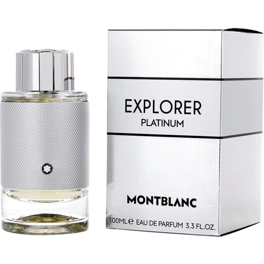 Montblanc EXPLORER PLATINUM 3.4OZ EDP SPRAY Iceberg Traveler for Men EDP Fresh Cedar Sage Pine 100ml