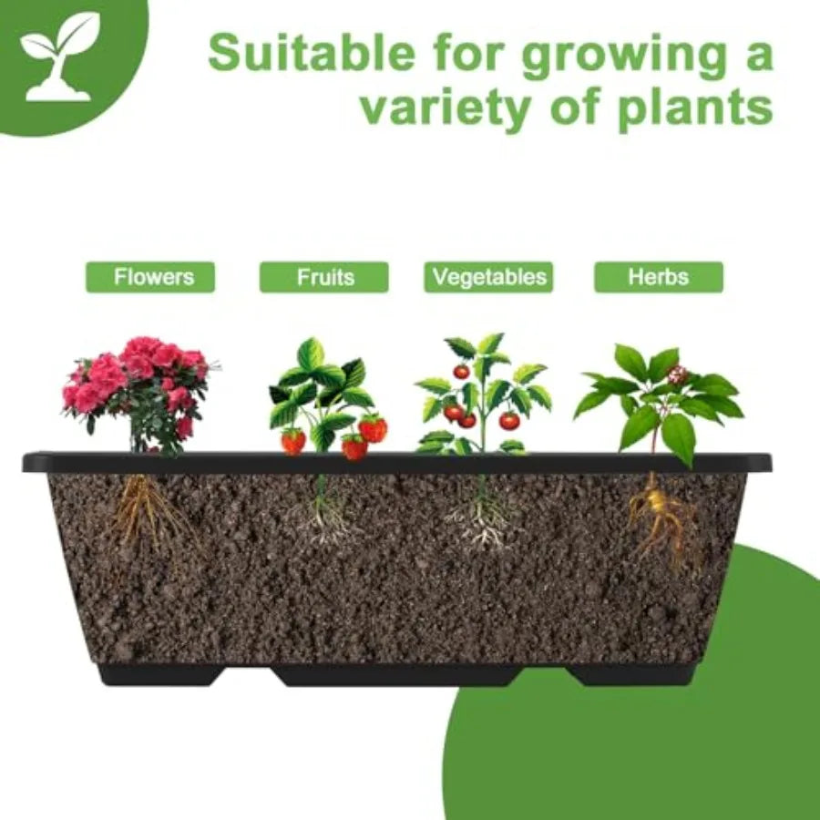 5 Tier Vertical Raised Garden Bed Planter Box, Vertical Raised Bed with Drainage Holes for Indoor Outdoor Herbs Flowers Vegetab