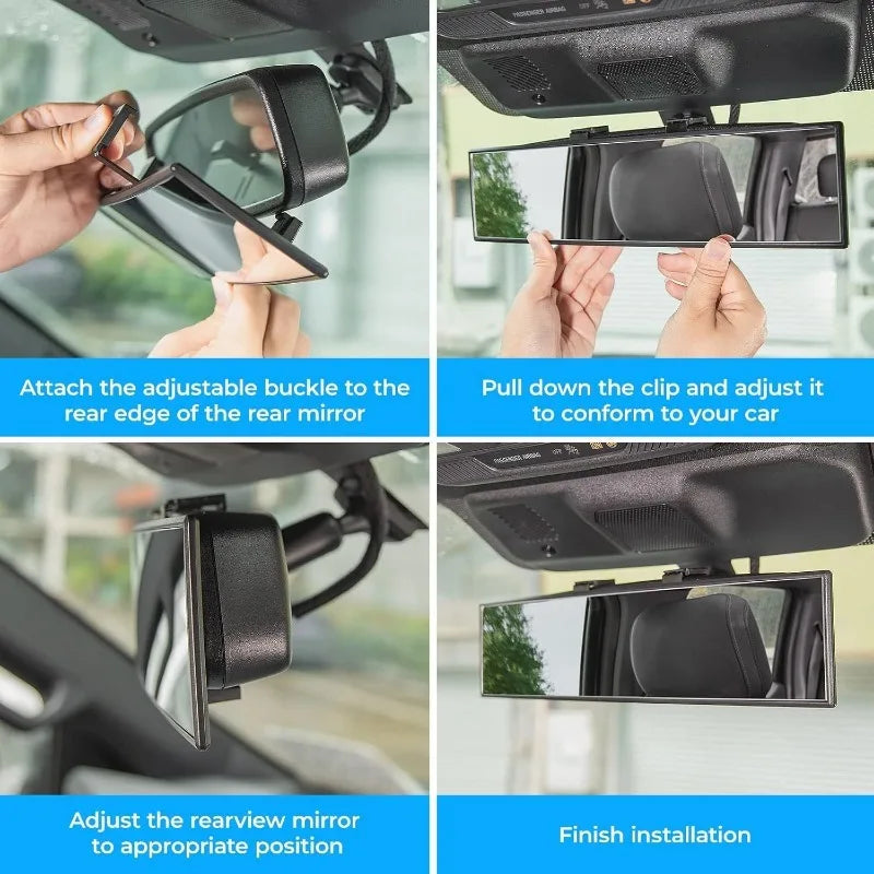 Car Baby Mirrors Interior Rear View Mirror Wide Angle Convex Rearview Mirror Anti Glare Large Vision Panoramic Auxiliary Monito