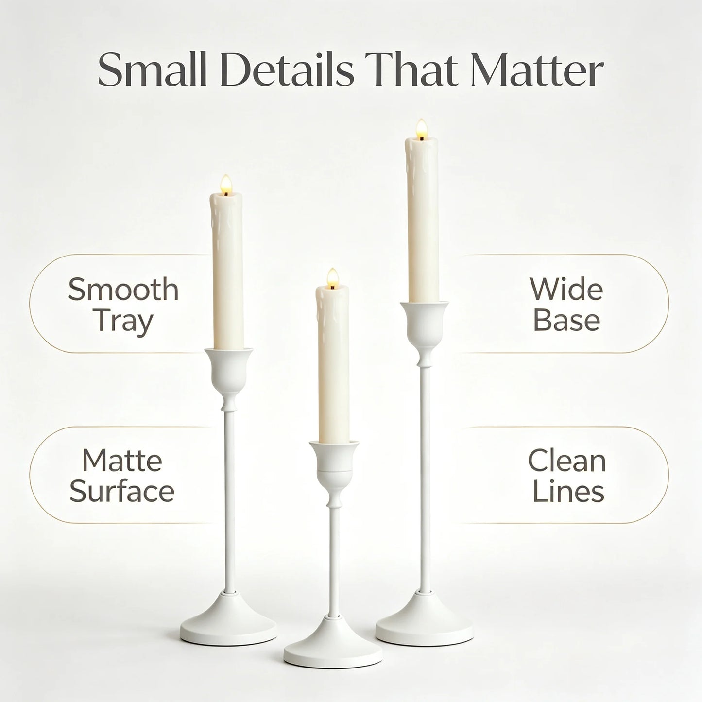 Premium Gothic Metal Candle Stands Set Wedding Table Decor