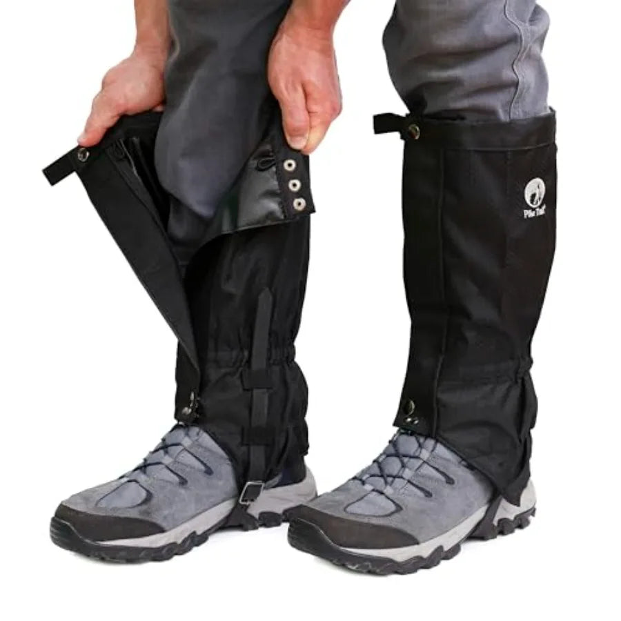 Adjustable Leg Gaiters - Lightweight, Waterproof - Leg Guards for Men and Women - Hiking Essentials Ideal for Hunting, Trekking