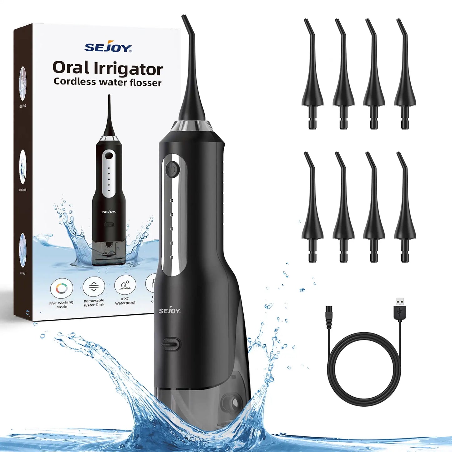 Sejoy Water Flosser Irrigator for Teeth Whitening Tool