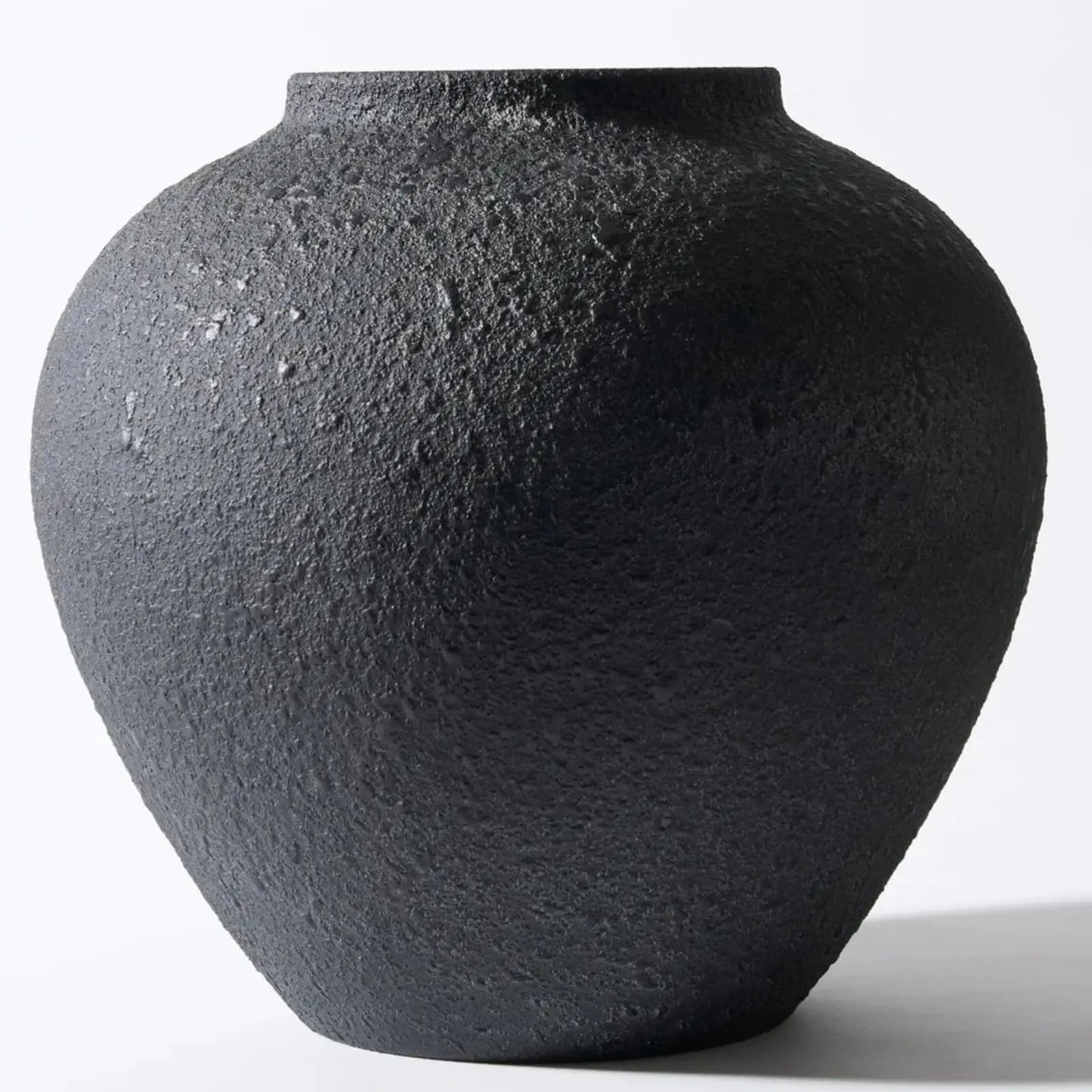 Large Black Vase for Flowers Decor Living Room - 8.6in Tall, Matte Black | Arlo Vase For Dining Coffee Table Centerpieces, Wabi Sabi Decor, Big Decorative Modern Vase