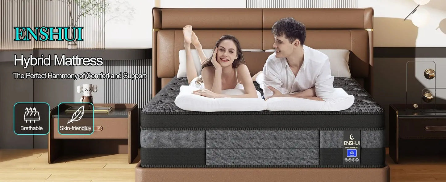 Comfortable Pocket Spring Memory Foam Mattress With Suede Top