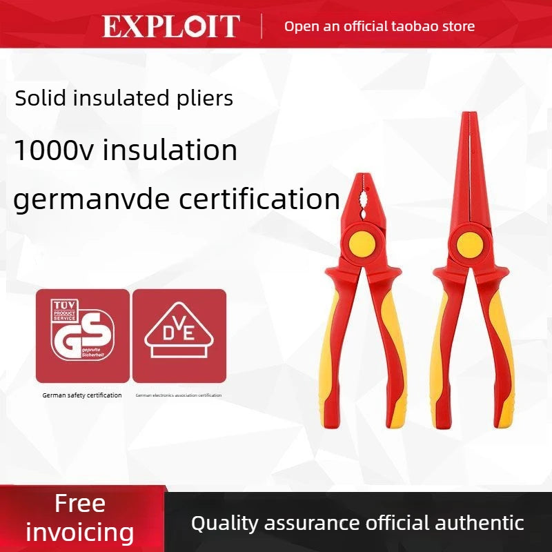 Multi-Function Wire Cutters Insulated Combination Diagonal Needle Nose Pliers Electrician Tool 1000V High Voltage Resistance
