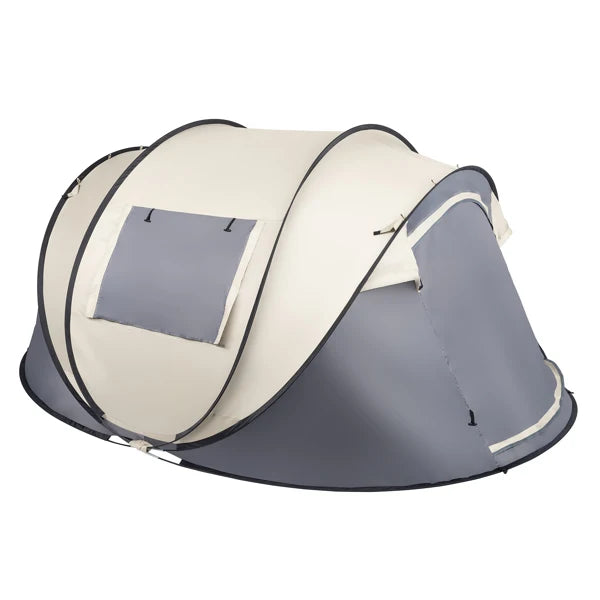 4-Person No-Install Pop Up Tent, Universal for Camping & Fishing