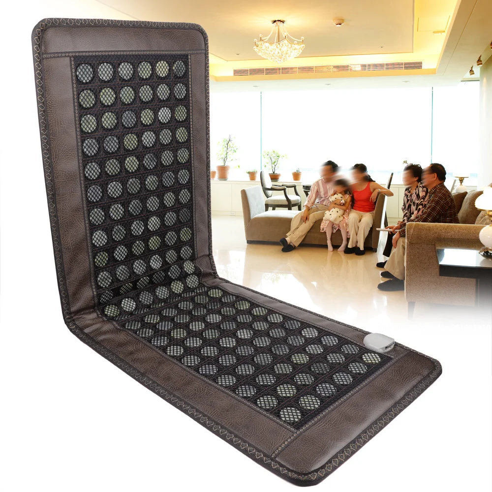 Far Infrared Heating Pad Natural Jade and Tourmaline Heating Mat Electric Stone Heating Mattress Full Body Relax