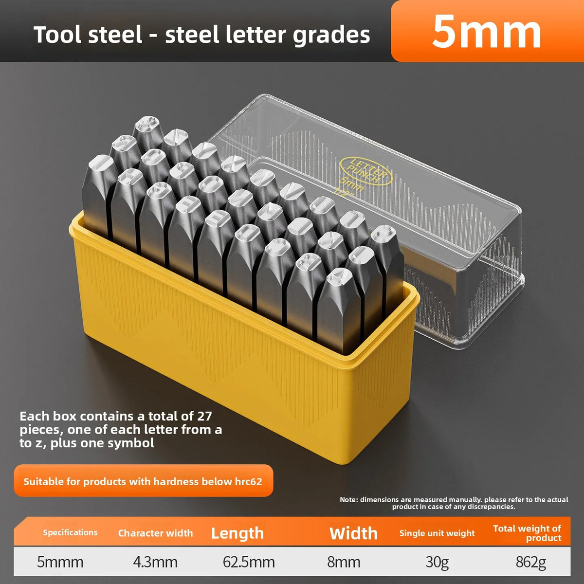 Factory Direct Letter Steel Stamp Set Hardened Industrial Number & Letter Punch Dies