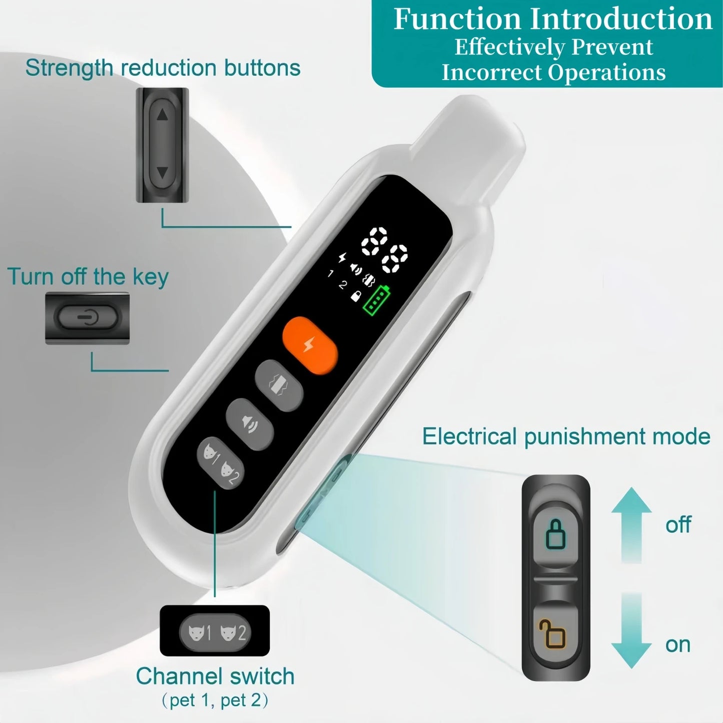 Waterproof Remote Dog Training Collar With Shock And Vibration