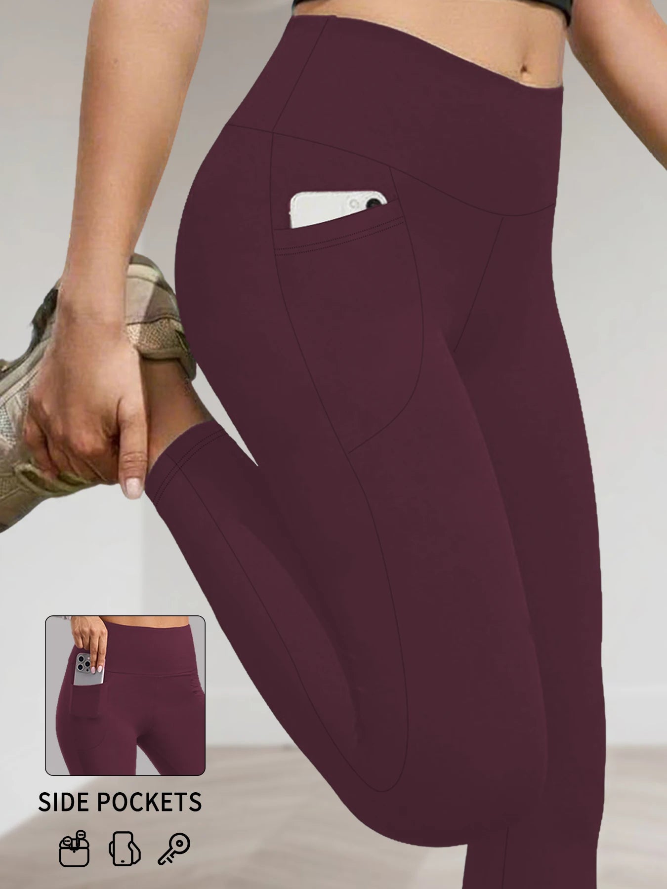 Women's Super Soft Leggings with Pockets, High Waisted Tummy Control for Yoga Workout and Casual Lounge Wear Comfort