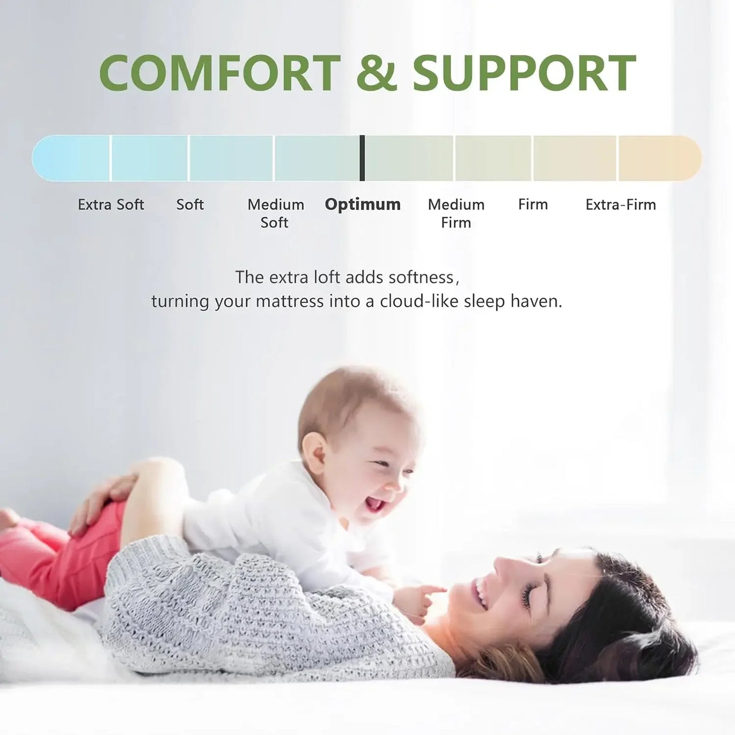 Ultra-Soft Cooling Bamboo Mattress Topper, Breathable Pillow-Top Pad with Deep Pockets for Hot Sleepers