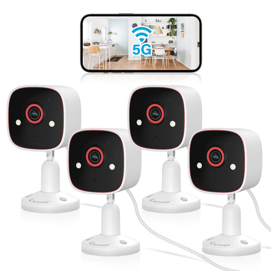 Jennov Outdoor Indoor Security Camera 5Ghz 2.4Ghz 2K HD Wireless WiFi Pet Dog Cat Baby Monitor Camera for Home Security IP66