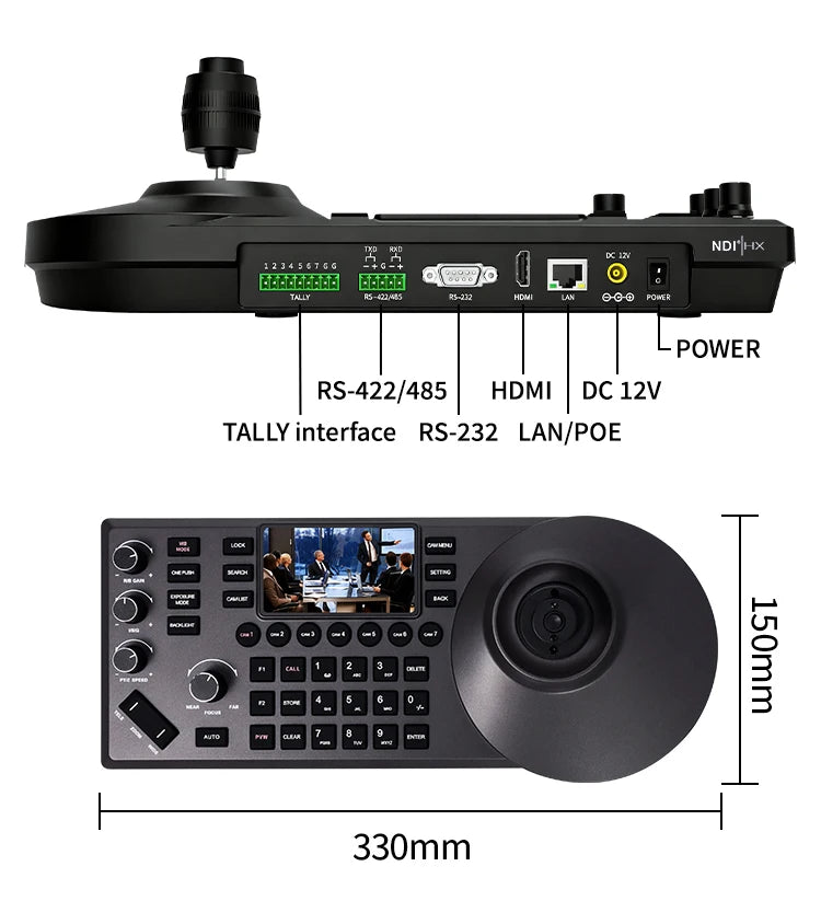 4K NDI PTZ Camera 1-10pcs 20X Zoom Video Conference Camera for Church Business Meeting Optional 1 Controller Keyboard Kit