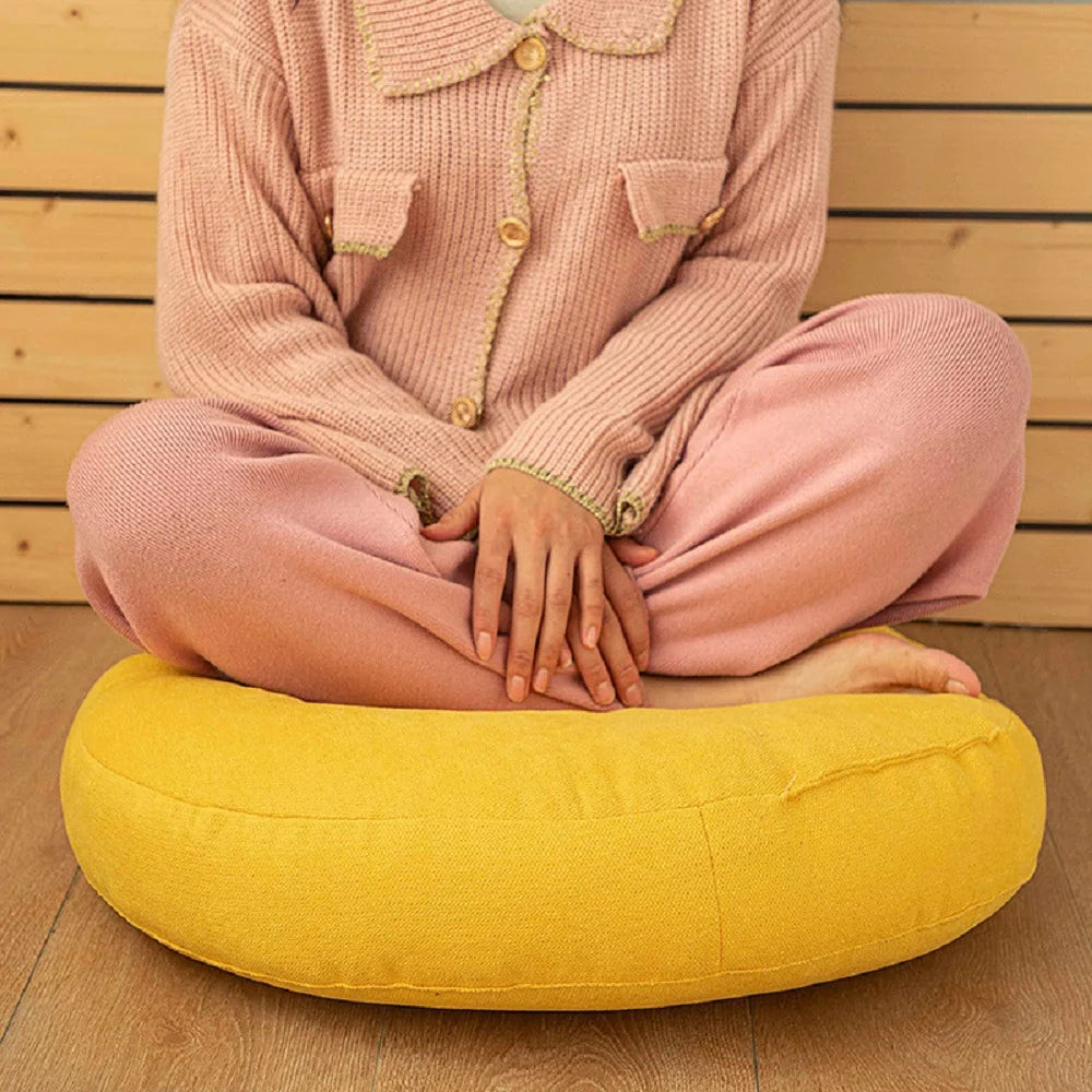 Floor Seat Pillow Solid Color Suitable for Meditation Yoga Round Seat Pads Mat Pouf Sofa Chair Bed Car Seat Pillows Cushions