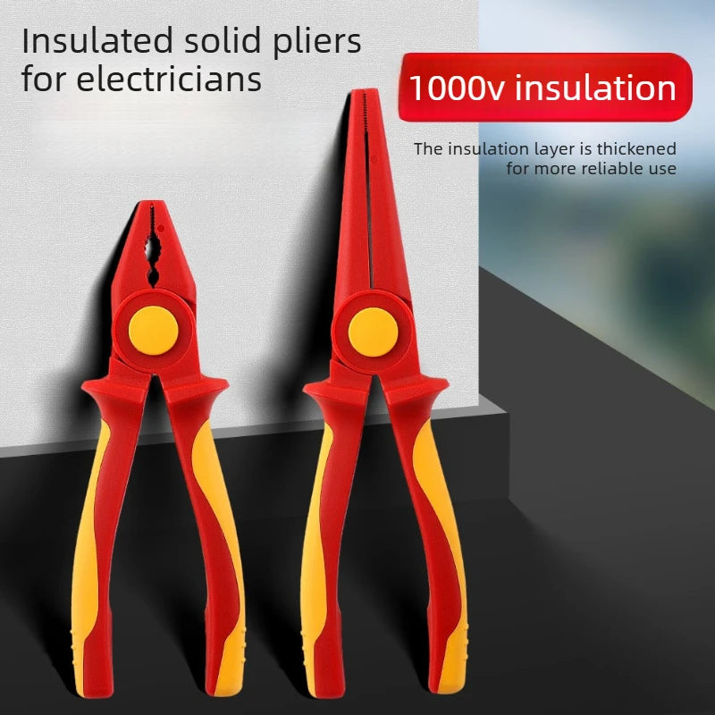 Multi-Function Wire Cutters Insulated Combination Diagonal Needle Nose Pliers Electrician Tool 1000V High Voltage Resistance