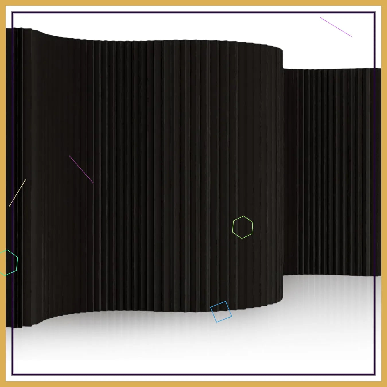 Portable Room Divider, Folding Partition Screen for Office, Studio, Dorm & Retail Spaces - Black