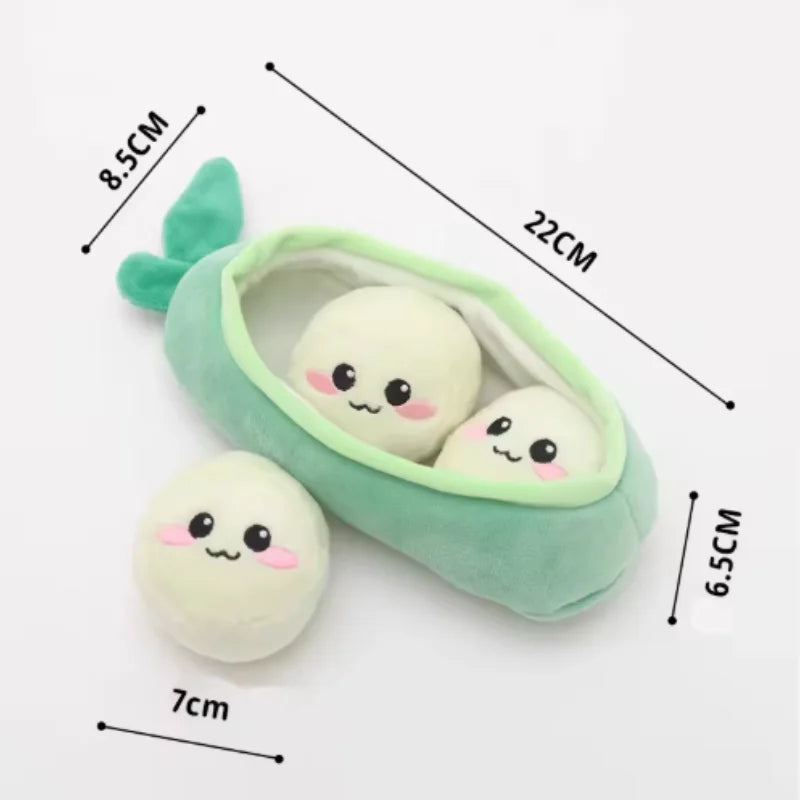 Bite Resistant Squeaky Soft Plush Dog Sausage Chew Toy