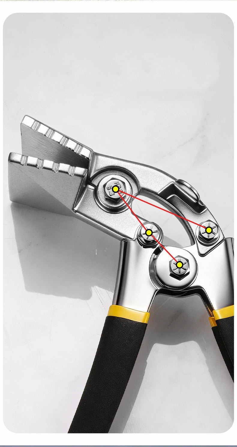 Hand Seamer, Straight Jaw Sheet Metal Bender Tools, Sheet Metal Seamer Form Edge Seamer Seaming Plier with Ergonomic Handle,