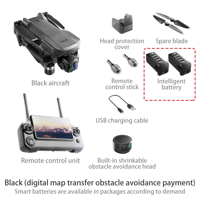 2026 P7 MAX RC GPS Mini Drone 4K 3-Axis Professional Brushless Drone 3-axis Gimbal Digital Transmission Drone With Obstacle Avoidance RC Toy Gifts
