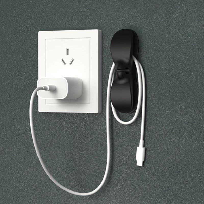 Fixing Clamp for Power Cord Hook Wire Cable Winder Holder Home Appliance Plug Organizer Device Data Line Management Clips