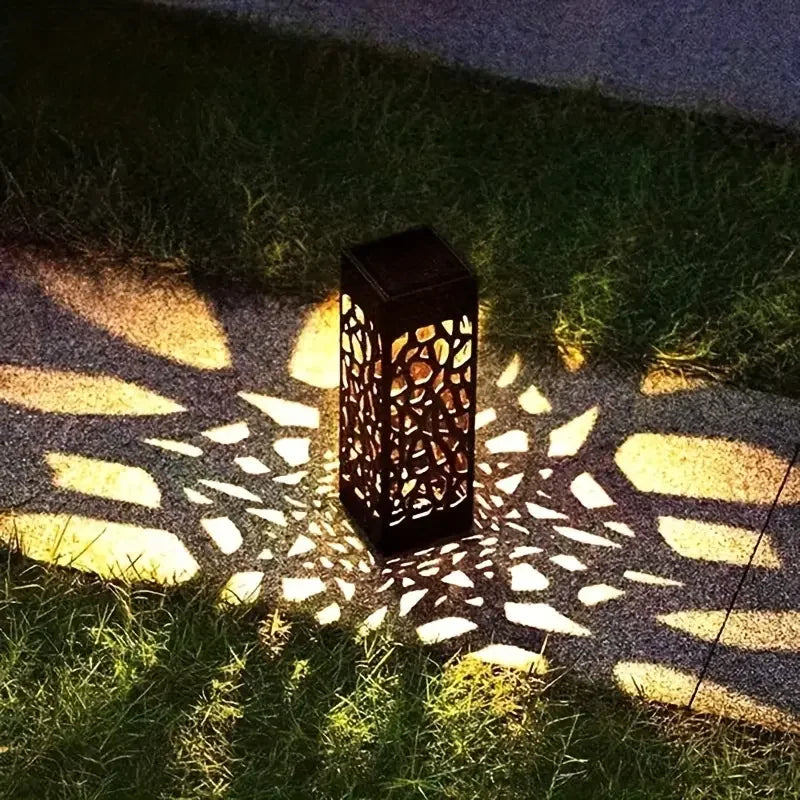 Solar Powered LED Garden Stake Lights Set for Outdoors