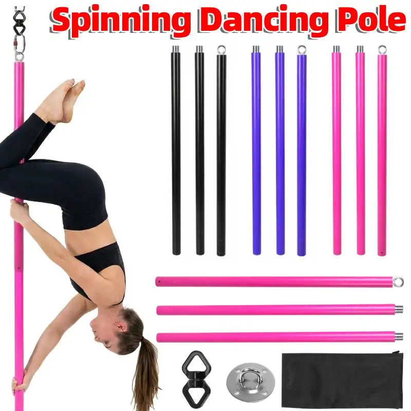 3m Stripper Pole Adjustable Height Portable Fly Dance Pole Removable Fitness Stripping Pole Aerial Equipment for Home Gym Bar
