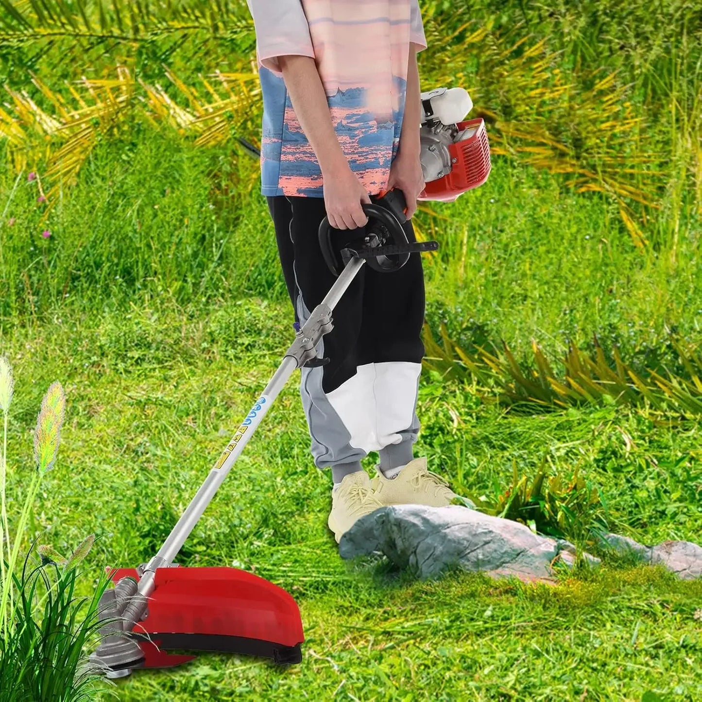 Lawn Mower 5 in 1 Weed Eater Hedge Trimmer 52cc Petrol