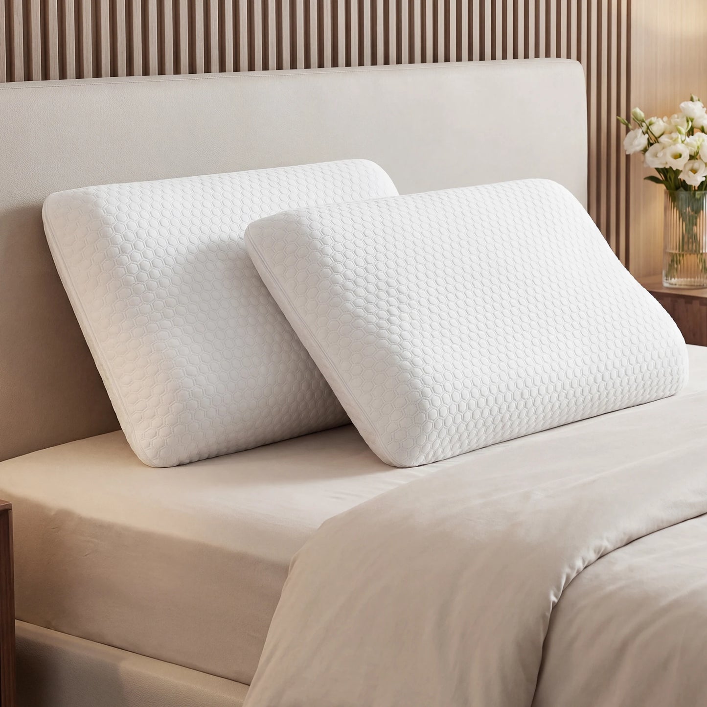 Premium Cooling Memory Foam Pillow With Washable Cover