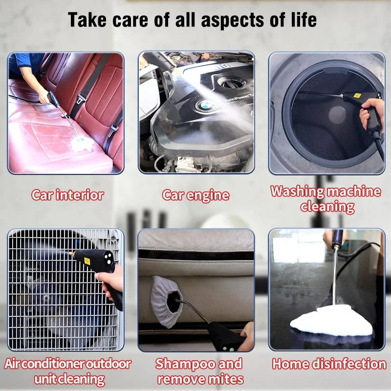 Handheld Steam Cleaner 110V/220V Multifunctional Portable High Temperature Steam Cleaning For Air Conditioner Kitchen Hood Car