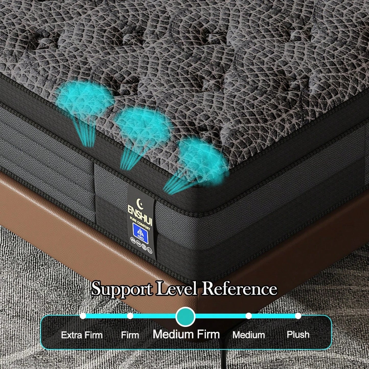 Comfortable Pocket Spring Memory Foam Mattress With Suede Top
