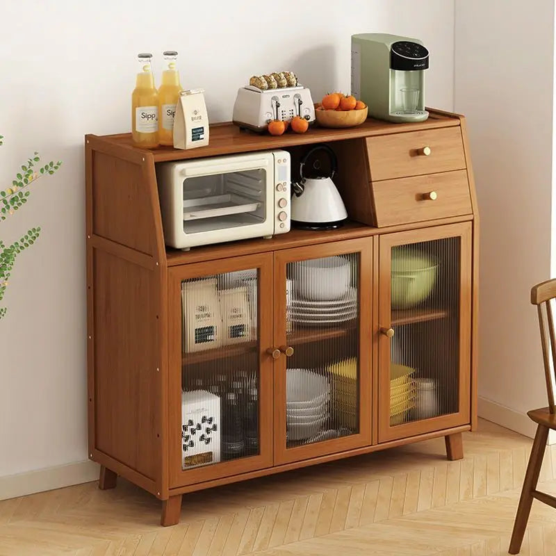 Narrow Living Room Storage Cabinet Multipurpose Sideboard Coffee Station Bar Cabinet Kitchen Pantry Drawer Organizer Furniture