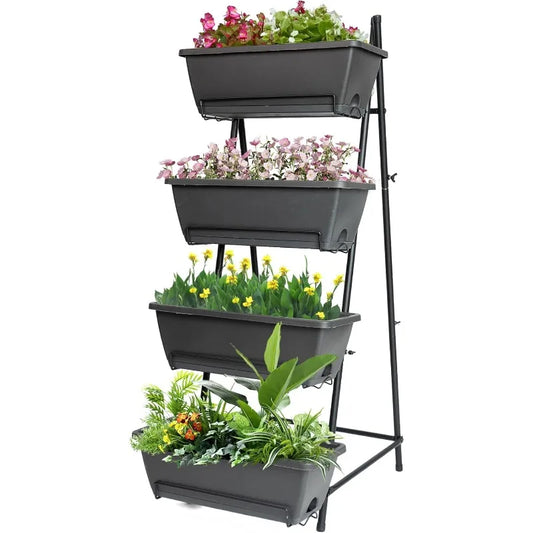 4 Tier Raised Garden Bed Tall 45 Inch Vertical Elevated Planter
