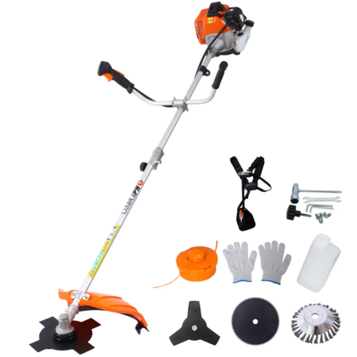 Multifunction in 1 Gas Lawn Mower and Gasoline Hedge Lawn Mower Wireless Weed Eater 52CC with Shoulder Strap