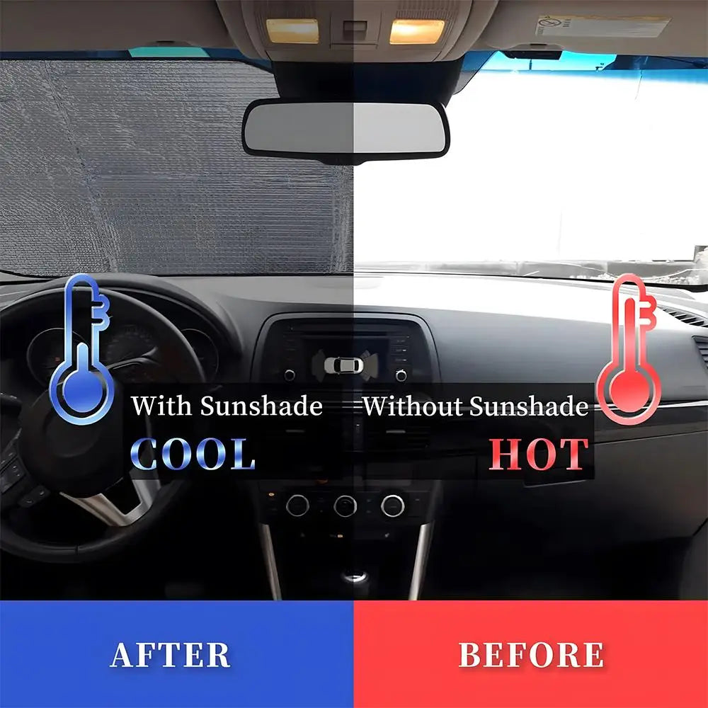 Black Cat Eye Sun Visor Car Windshield Sun Shade UV Protection Heat Insulation Cover Universal  Sun Protector