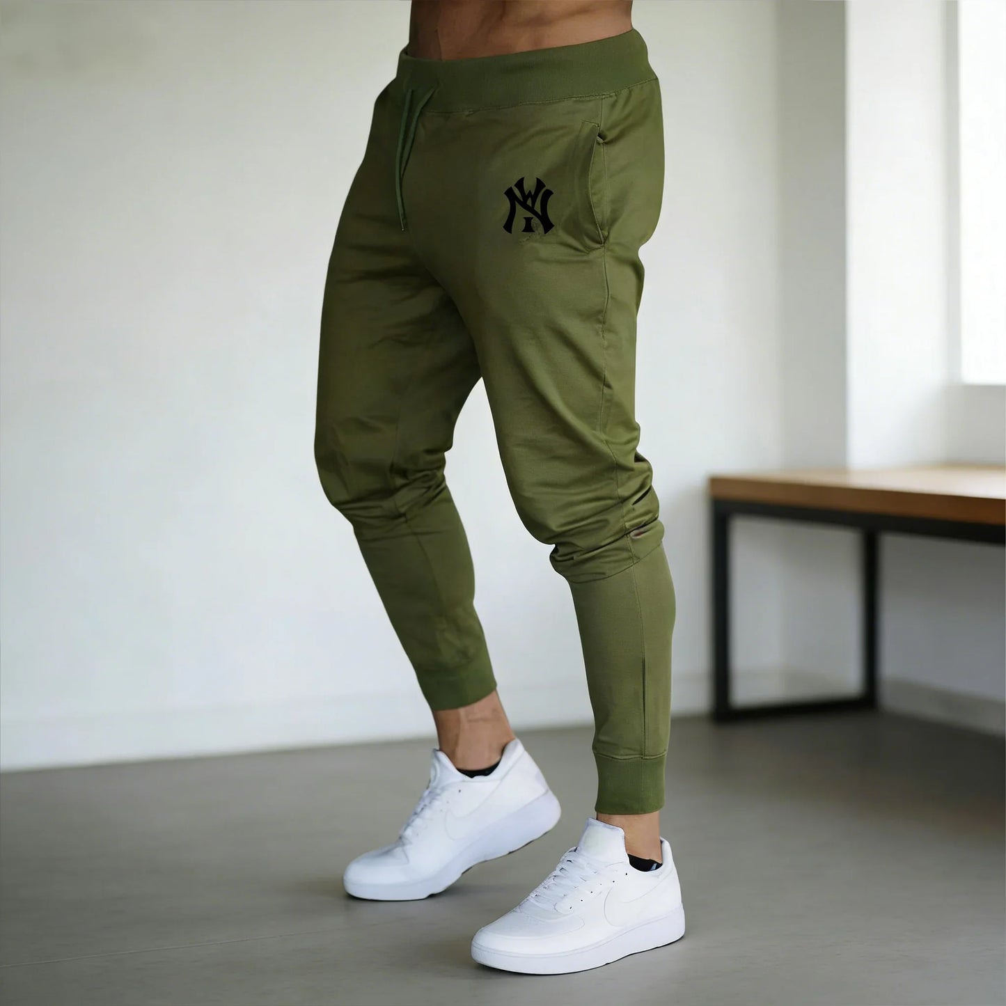 Men's New Ink Printing Training Pants Casual Sports Running Workout Jogging Gym Sweatpants Long Trousers