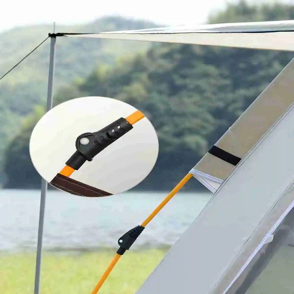 Outdoor Sunshade Camping Tent With Dual Doors And Windows