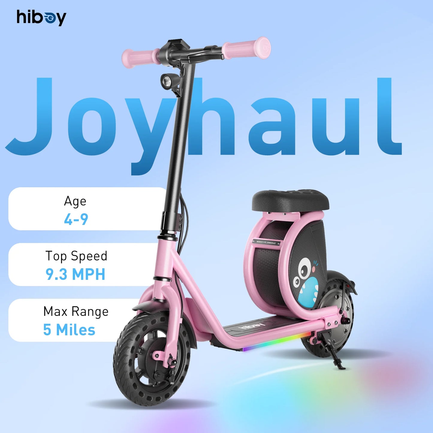 Hiboy Joyhaul Foldable Kids Electric Scooter With Led Lights
