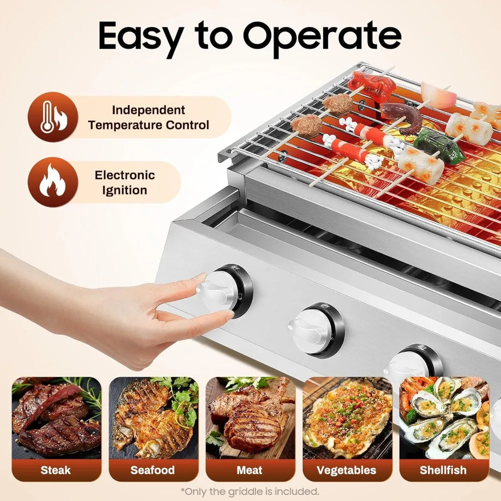 BBQ Grill LPG Tabletop Barbecue Cooking Stove Outdoor Grill