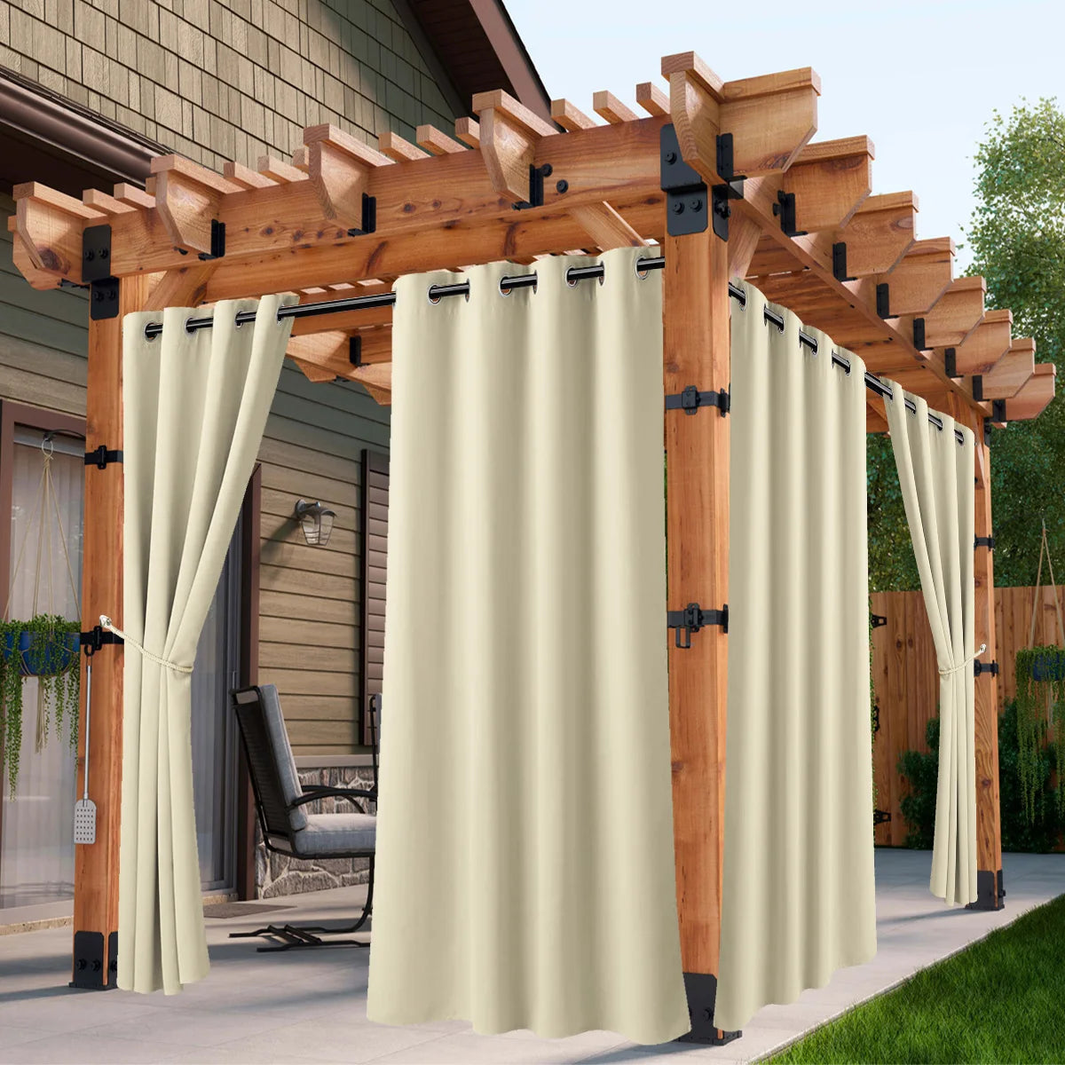 Waterproof Outdoor Curtains With UV Protection And Grommet Top