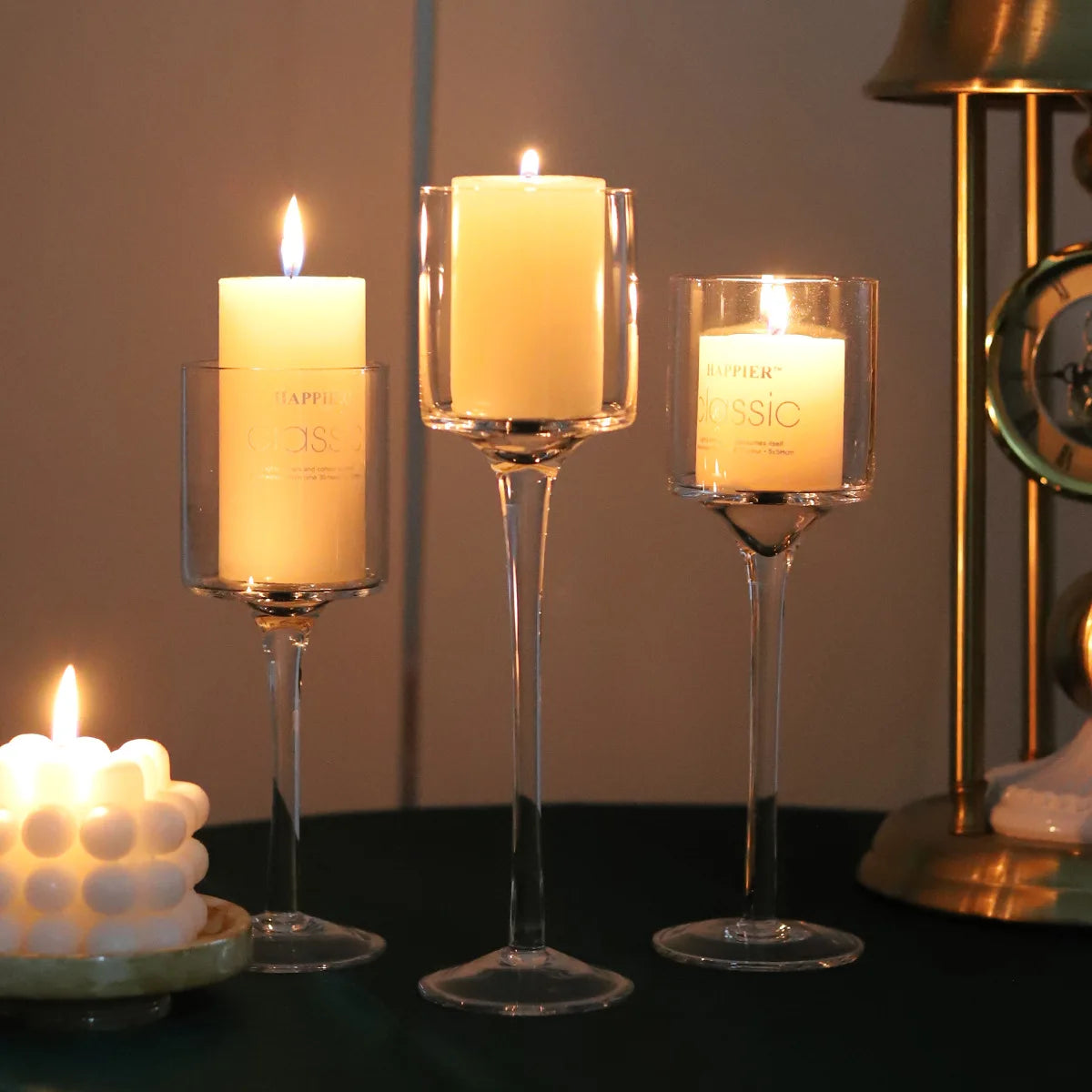 Luxury Glass Candle Holders For Elegant Wedding Home Decor