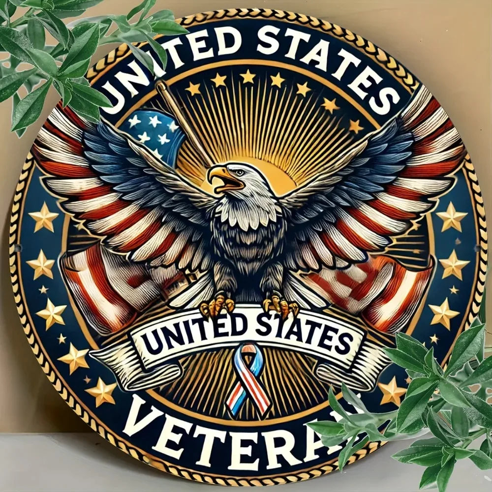 US Veteran Sign Aluminum Wall Decor For Memorials Today