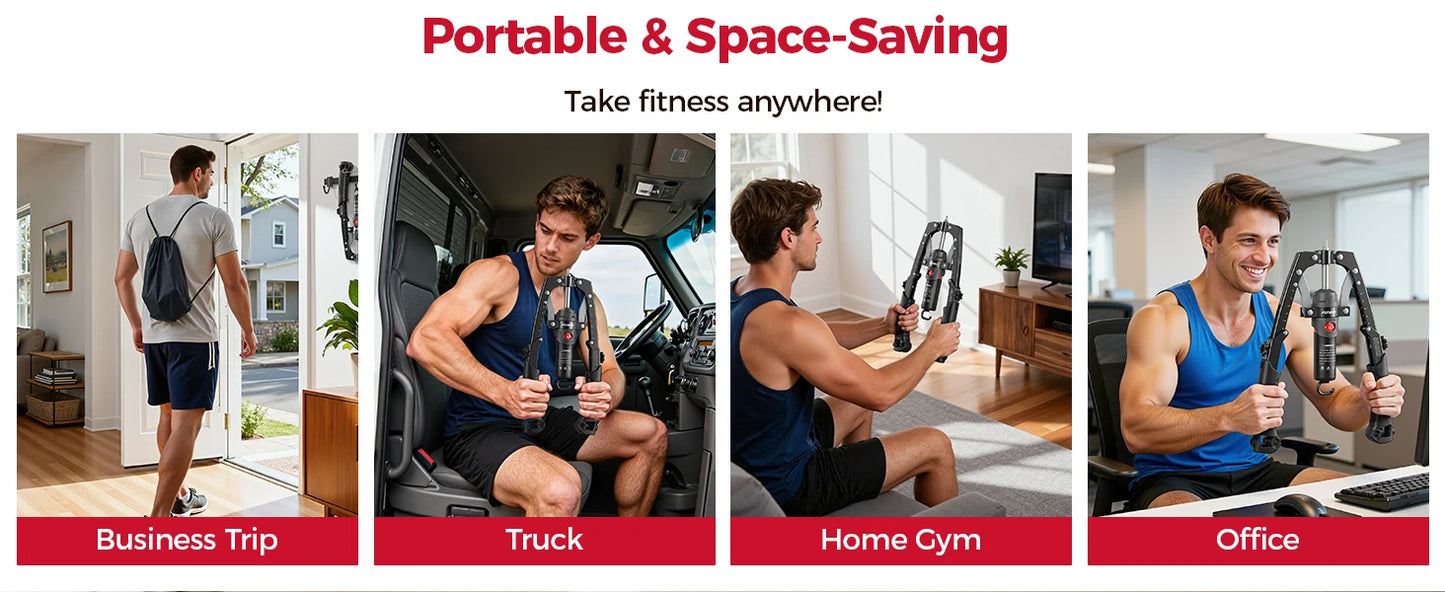 Full Body Power Trainer with Hydraulic Resistance, Push Twist Board with Ab Wheel for Chest, Arms, Shoulders and Core Strength