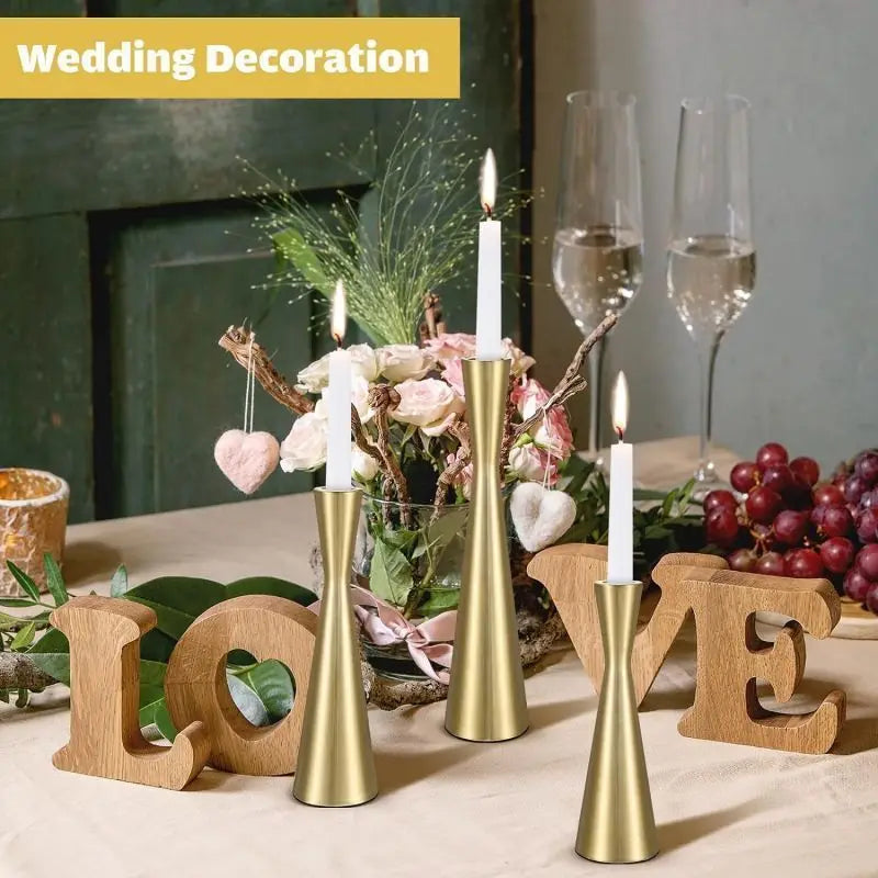 Elegant Metal Candle Holder Stand For Home Centerpiece Decor
