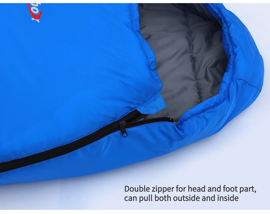 Kamperbox SY011 Sleeping Bag 40D Ripstop Nylon Shell Synthetic Fiber Fill Lightweight Portable Camping Sleeping Bag for Adults