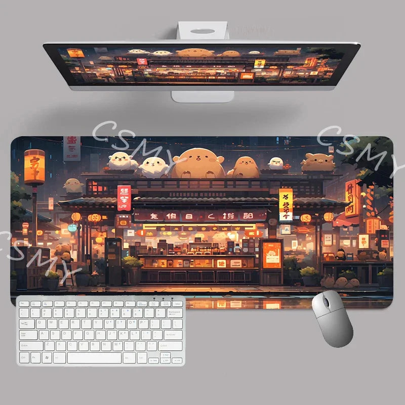 ftvae Computer Mouse Pad Gamer Japan Aesthetics Desk Mat Office Accessories Pc Cabinet Mousepad Keyboard Gaming Mats Xxl Large M